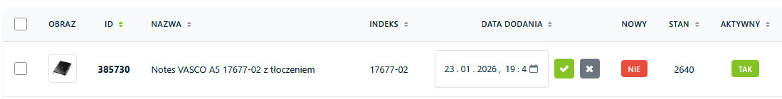 Zmiana edycja daty dodania produktu moduł Prestashop 9, 8, 1.7