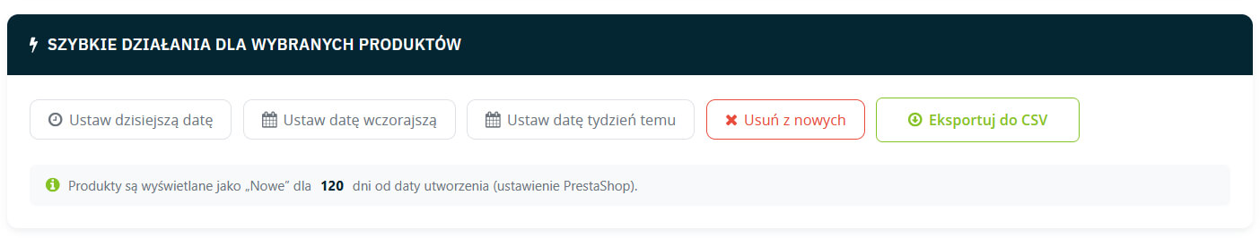 Zmiana edycja daty dodania produktu moduł Prestashop 9, 8, 1.7